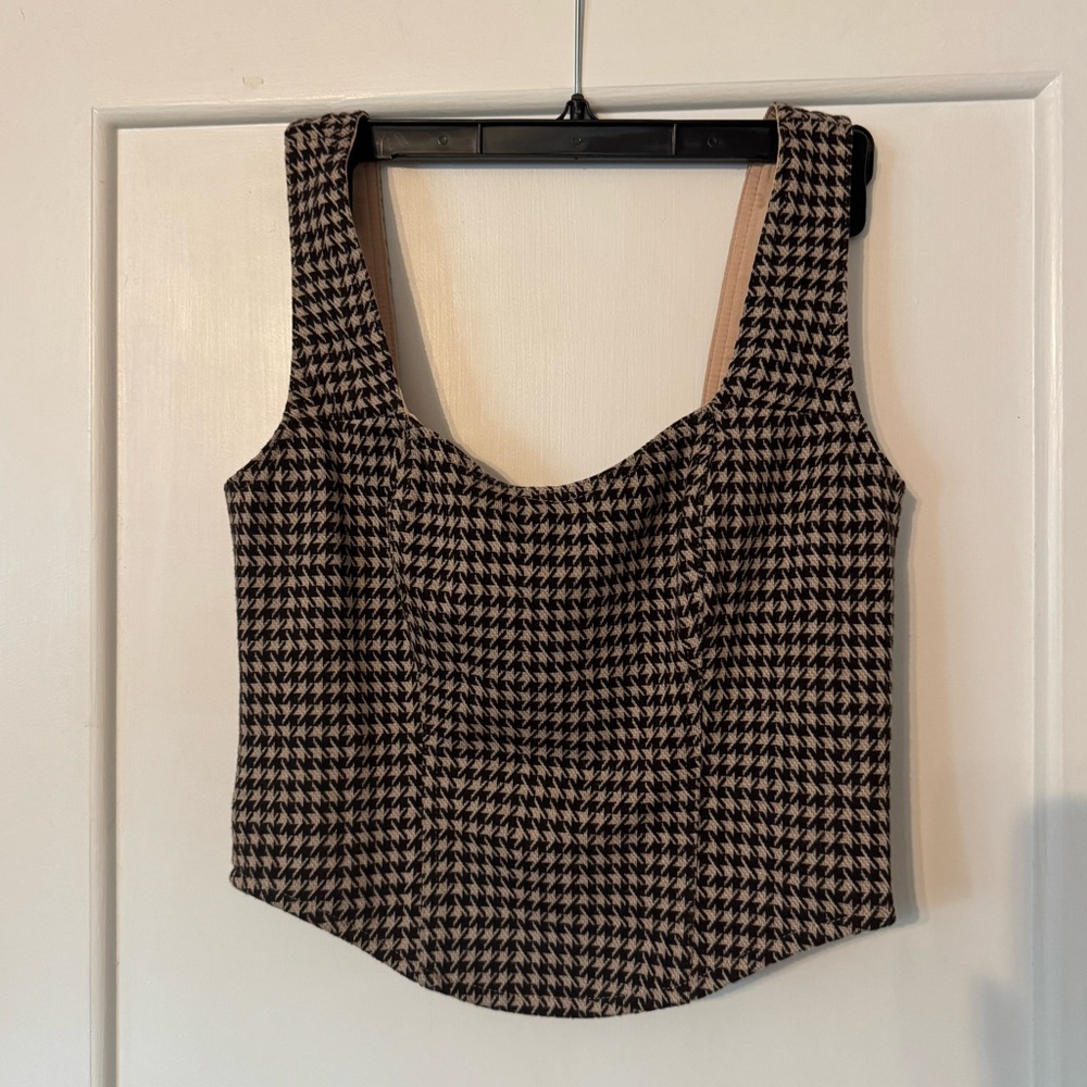 Dolan Left Coast Sweatheart Cropped Corset Tank - Picture 2 of 4